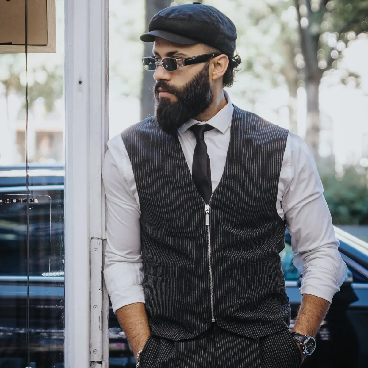 The BABO Barber vor dem Salon in Wien